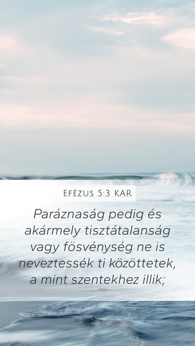 Efézus 5:3 KAR Bible Verse Image