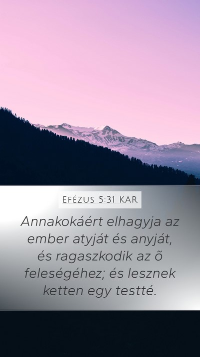 Efézus 5:31 KAR Bible Verse Image