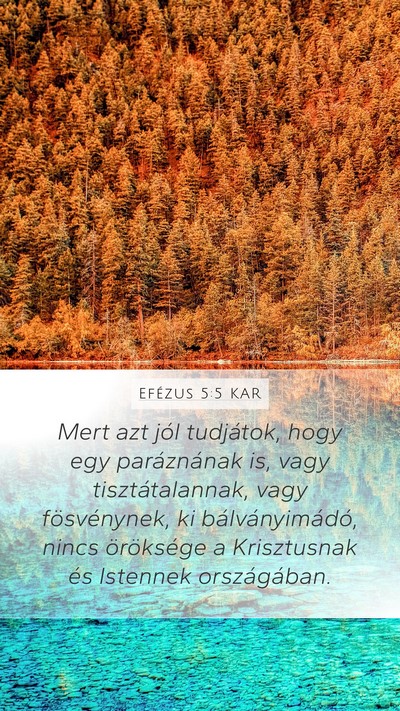 Efézus 5:5 KAR Bible Verse Image