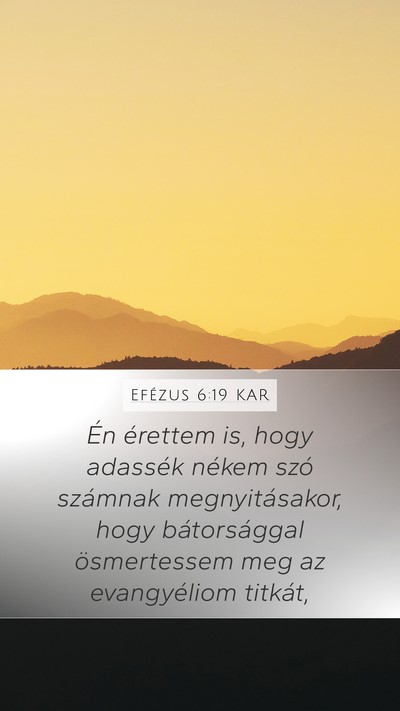 Efézus 6:19 KAR Bible Verse Image
