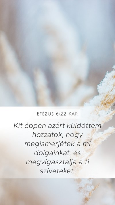 Efézus 6:22 KAR Bible Verse Image