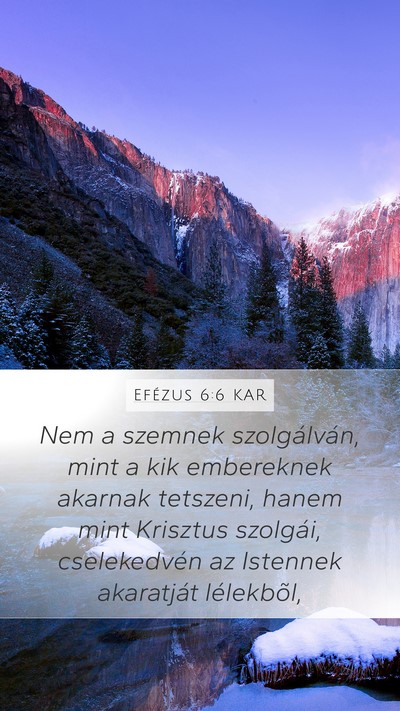 Efézus 6:6 KAR Bible Verse Image