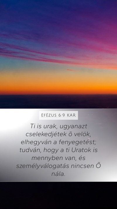 Efézus 6:9 KAR Bible Verse Image