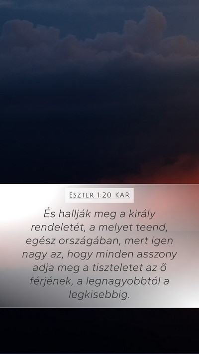 Eszter 1:20 KAR Bible Verse Image