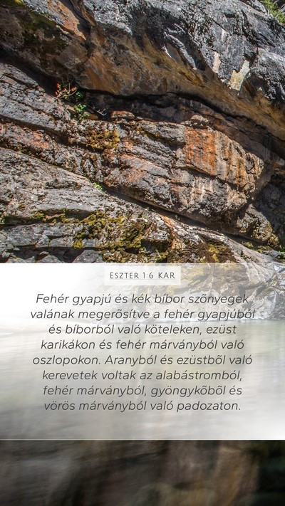 Eszter 1:6 KAR Bible Verse Image