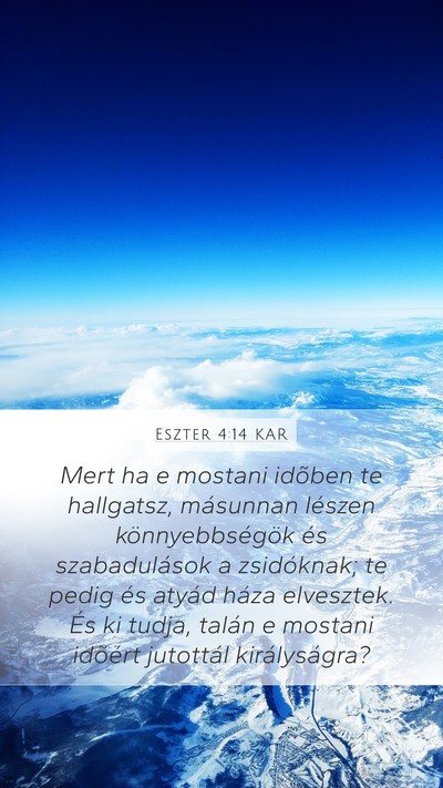 Eszter 4:14 KAR Bible Verse Image