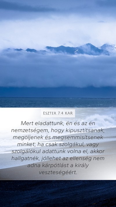 Eszter 7:4 KAR Bible Verse Image