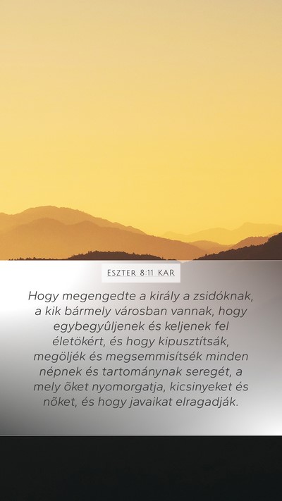 Eszter 8:11 KAR Bible Verse Image