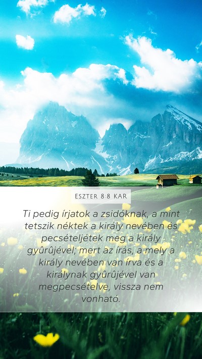 Eszter 8:8 KAR Bible Verse Image