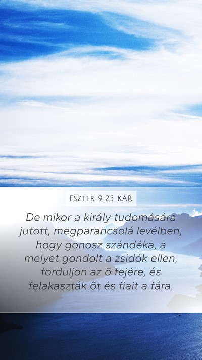 Eszter 9:25 KAR Bible Verse Image