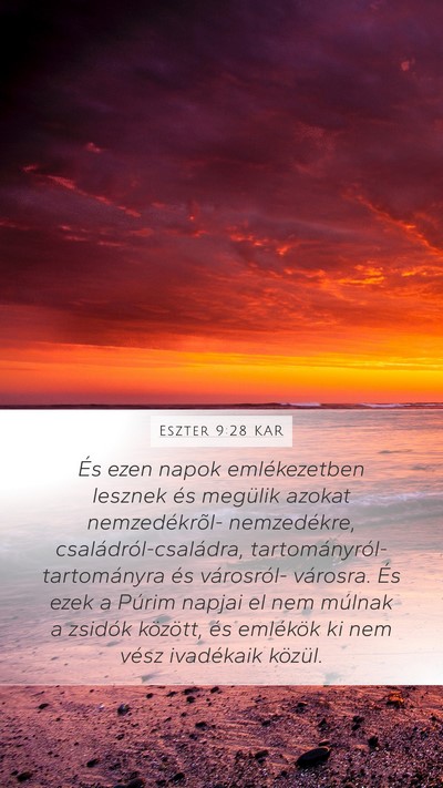Eszter 9:28 KAR Bible Verse Image