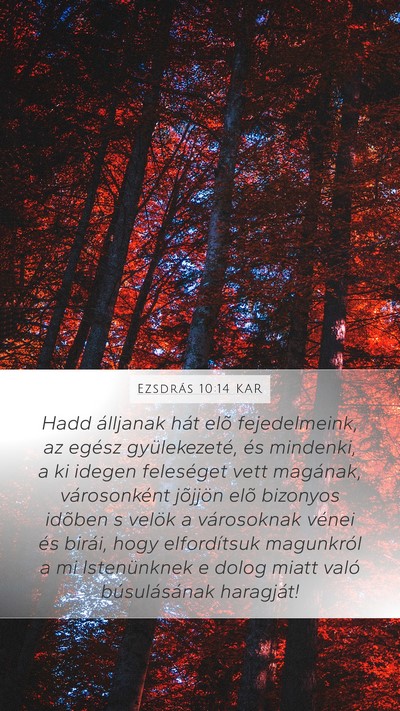 Ezsdrás 10:14 KAR Mobile Phone Wallpaper - Hadd álljanak hát elõ fejedelmeink, az egész - Mobile Bible Verse Wallpaper