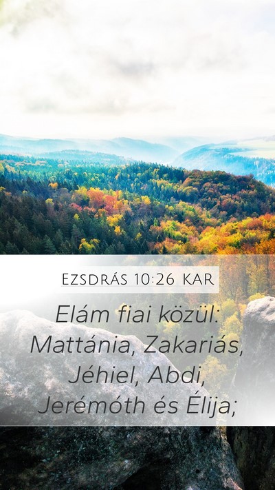 Ezsdrás 10:26 KAR Bible Verse Image