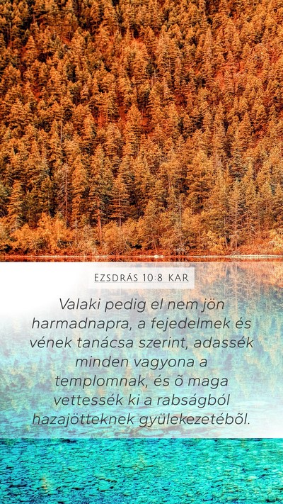 Ezsdrás 10:8 KAR Bible Verse Image
