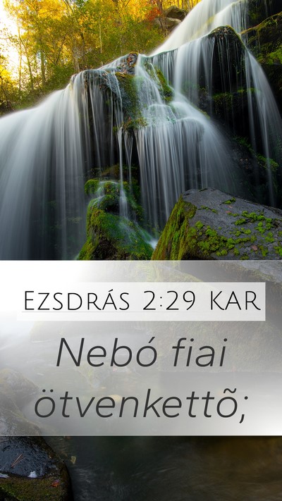 Ezsdrás 2:29 KAR Bible Verse Image
