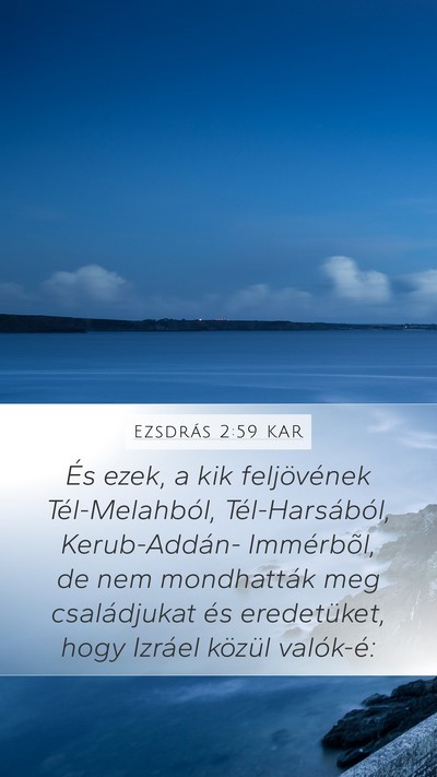 Ezsdrás 2:59 KAR Bible Verse Image