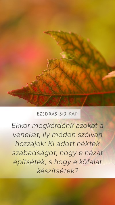 Ezsdrás 5:9 KAR Bible Verse Image
