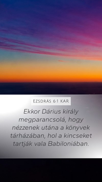 Ezsdrás 6:1 KAR Bible Verse Image