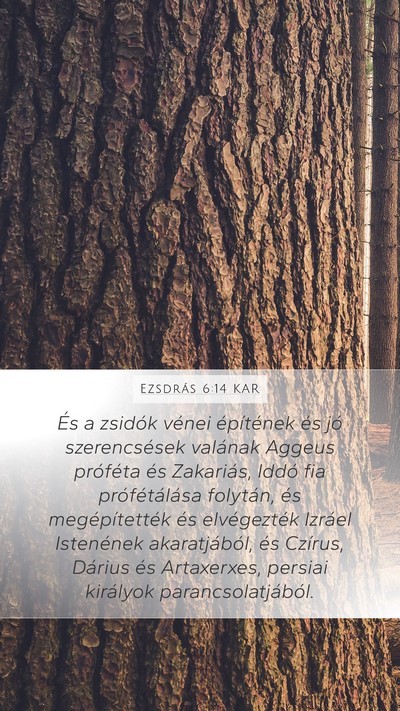 Ezsdrás 6:14 KAR Bible Verse Image