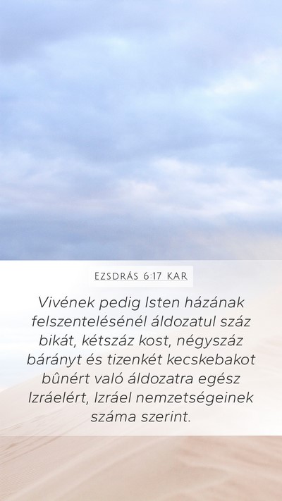 Ezsdrás 6:17 KAR Bible Verse Image