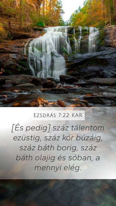 Ezsdrás 7:22 KAR Bible Verse Image