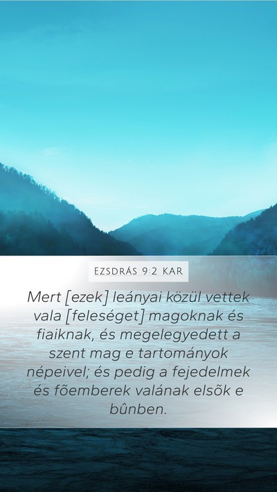 Ezsdrás 9:2 KAR Bible Verse Image