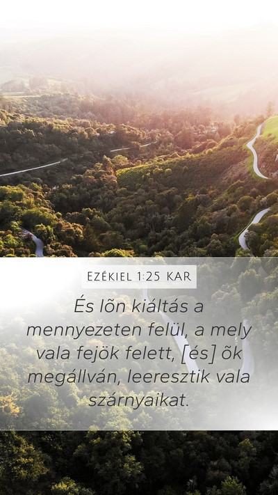Ezékiel 1:25 KAR Mobile Phone Wallpaper - És lõn kiáltás a mennyezeten felül, a mely - Mobile Bible Verse Wallpaper