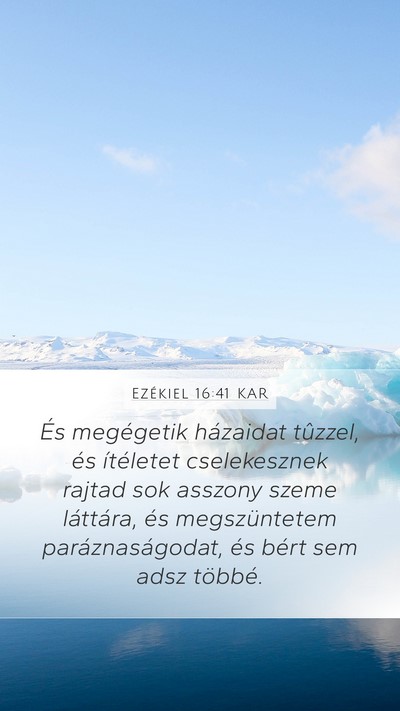 Ezékiel 16:41 KAR Bible Verse Image
