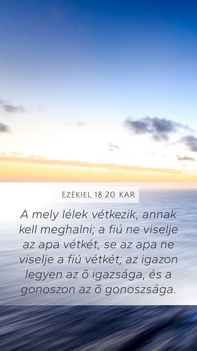 Ezékiel 18:20 KAR Bible Verse Image