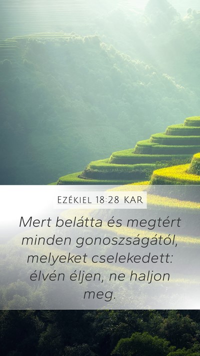 Ezékiel 18:28 KAR Bible Verse Image