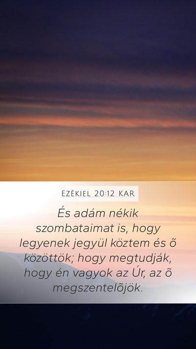Ezékiel 20:12 KAR Bible Verse Image