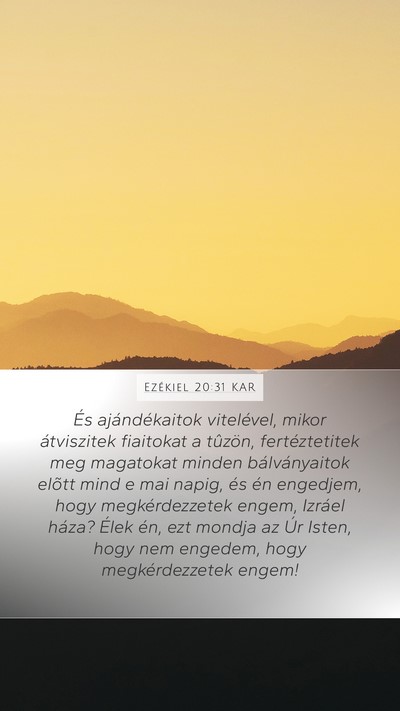 Ezékiel 20:31 KAR Bible Verse Image