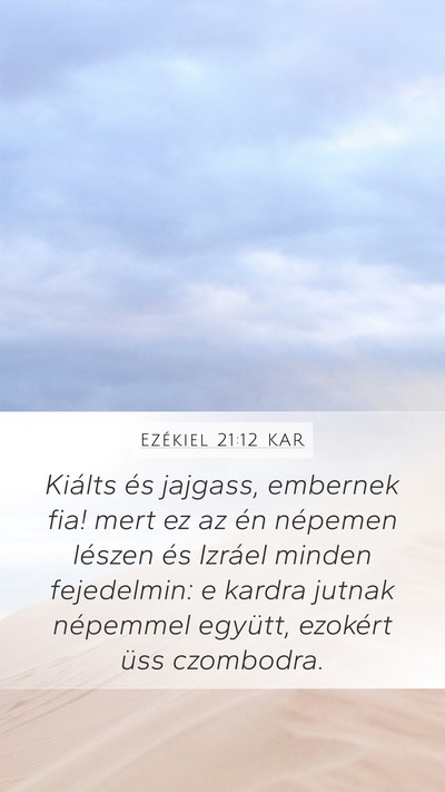 Ezékiel 21:12 KAR Bible Verse Image