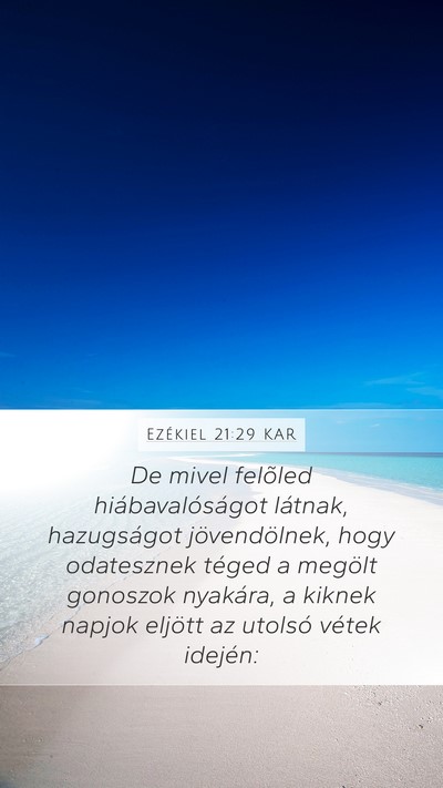 Ezékiel 21:29 KAR Bible Verse Image