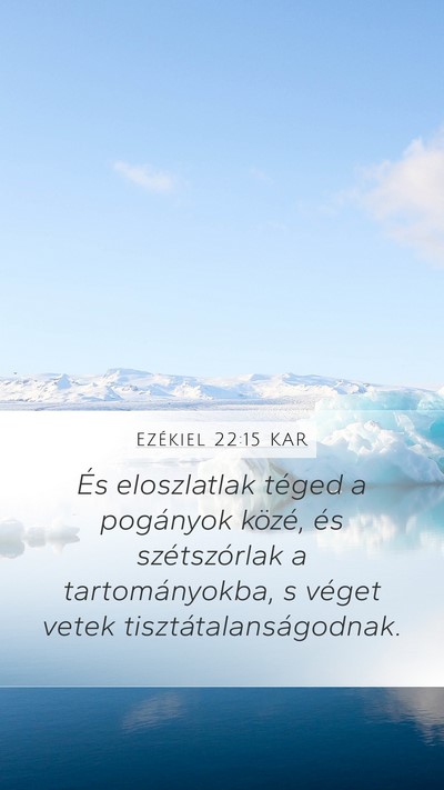 Ezékiel 22:15 KAR Bible Verse Image