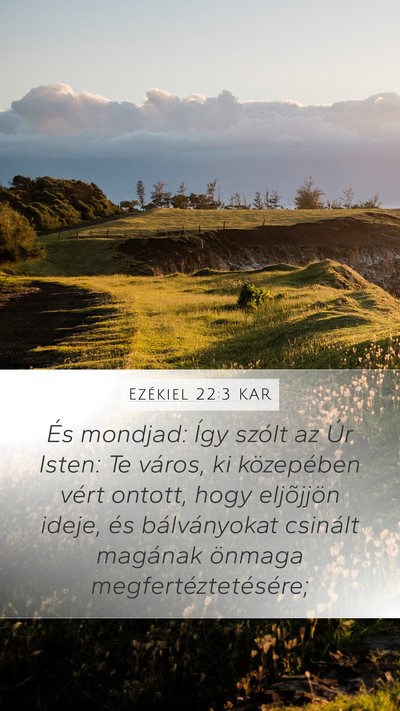 Ezékiel 22:3 KAR Bible Verse Image