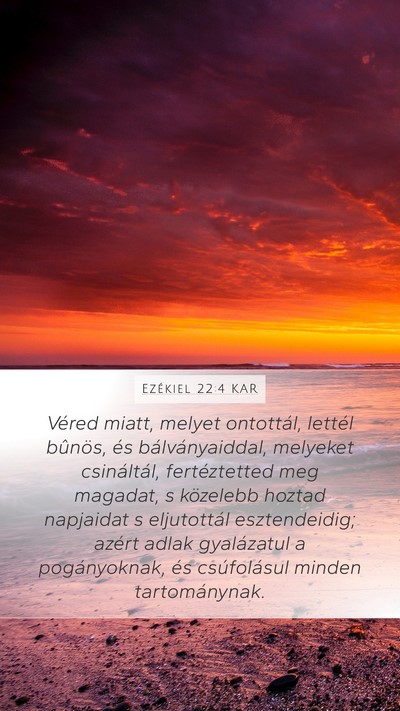 Ezékiel 22:4 KAR Bible Verse Image