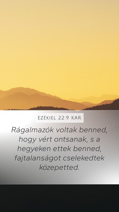 Ezékiel 22:9 KAR Bible Verse Image