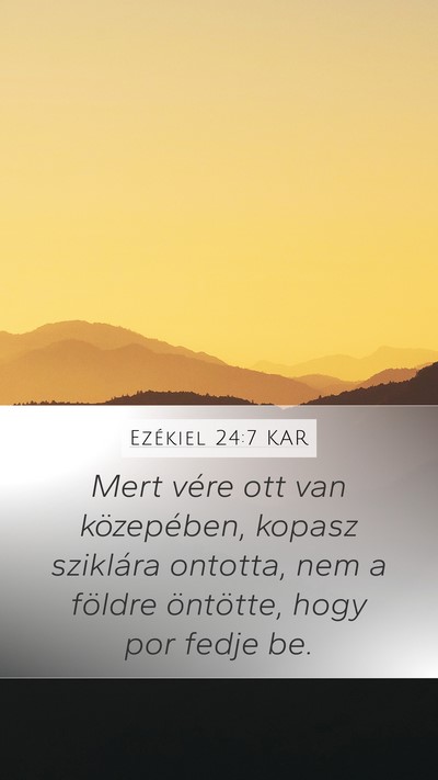 Ezékiel 24:7 KAR Bible Verse Image