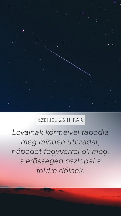 Ezékiel 26:11 KAR Bible Verse Image