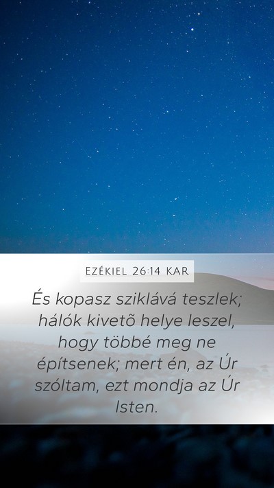 Ezékiel 26:14 KAR Bible Verse Image