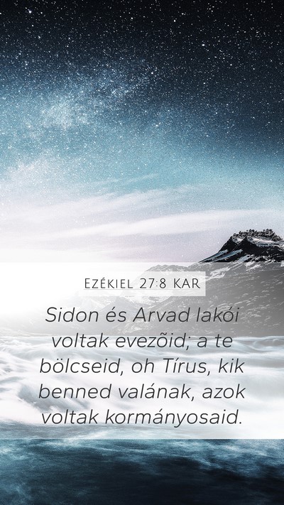 Ezékiel 27:8 KAR Bible Verse Image