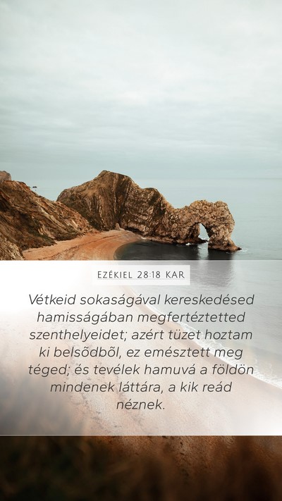 Ezékiel 28:18 KAR Bible Verse Image