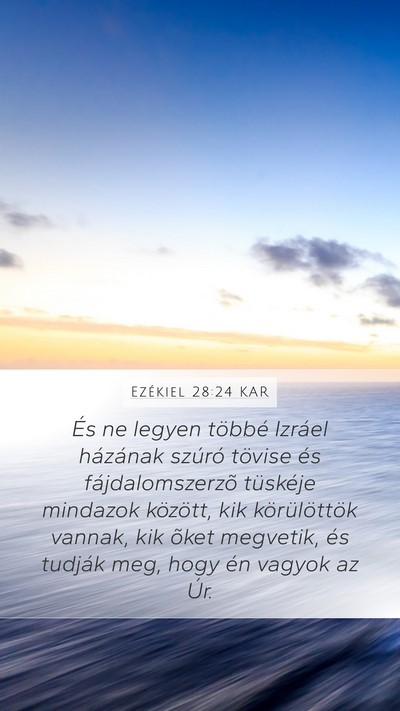 Ezékiel 28:24 KAR Mobile Phone Wallpaper - És ne legyen többé Izráel házának szúró - Mobile Bible Verse Wallpaper