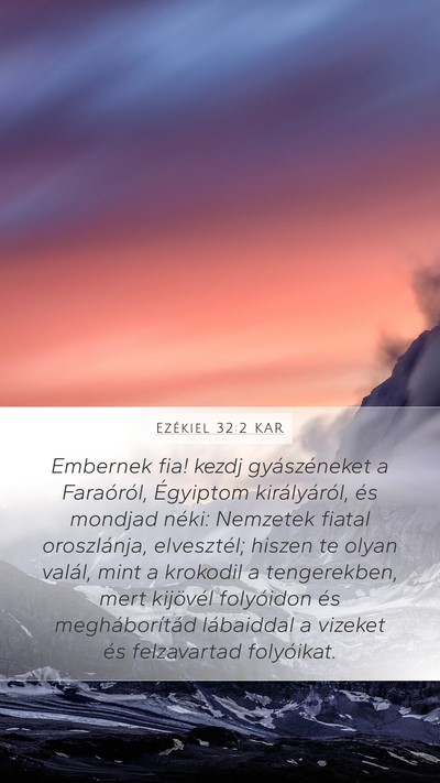 Ezékiel 32:2 KAR Bible Verse Image
