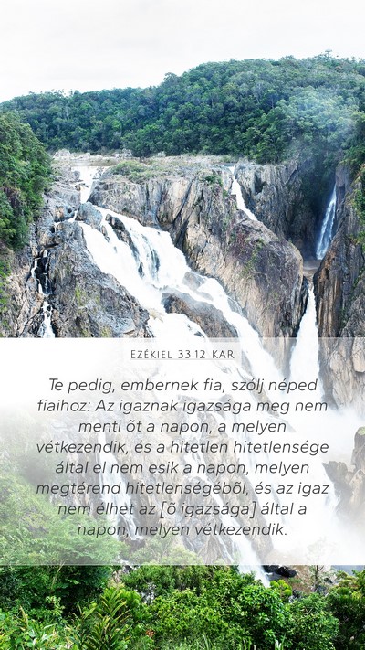 Ezékiel 33:12 KAR Bible Verse Image