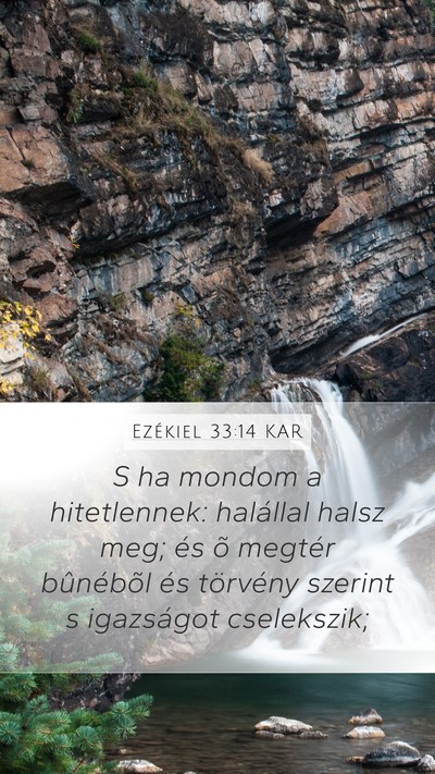 Ezékiel 33:14 KAR Bible Verse Image