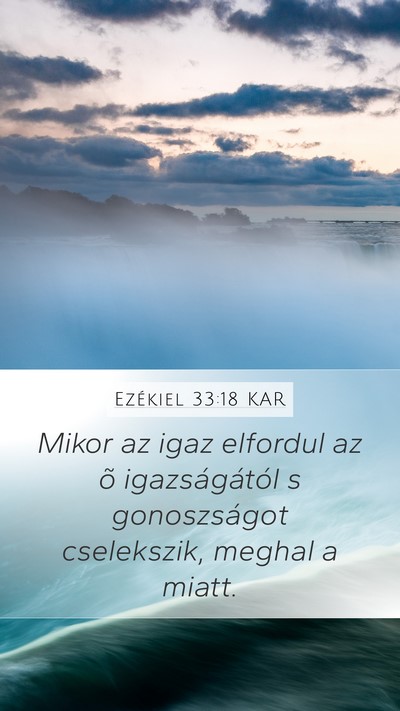 Ezékiel 33:18 KAR Bible Verse Image
