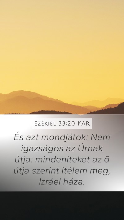 Ezékiel 33:20 KAR Bible Verse Image