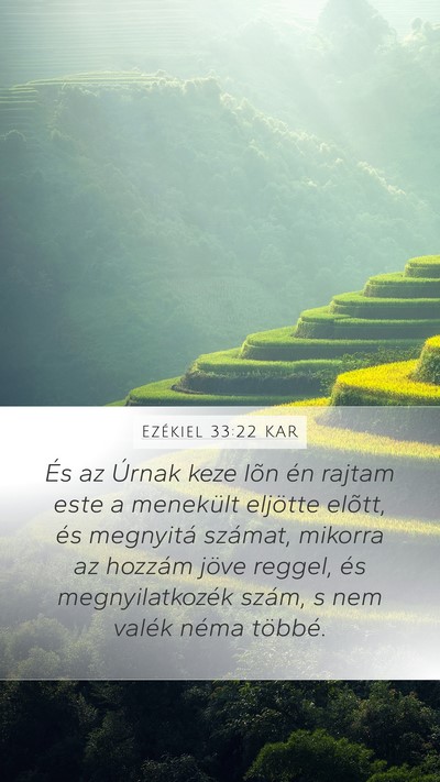 Ezékiel 33:22 KAR Bible Verse Image